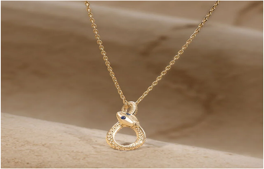 Serpent Flow Gold Pendant